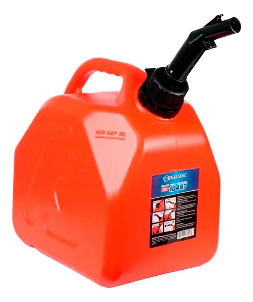 Galao Para Gasolina 10 Litros Com Extensor E Tampa Bremen