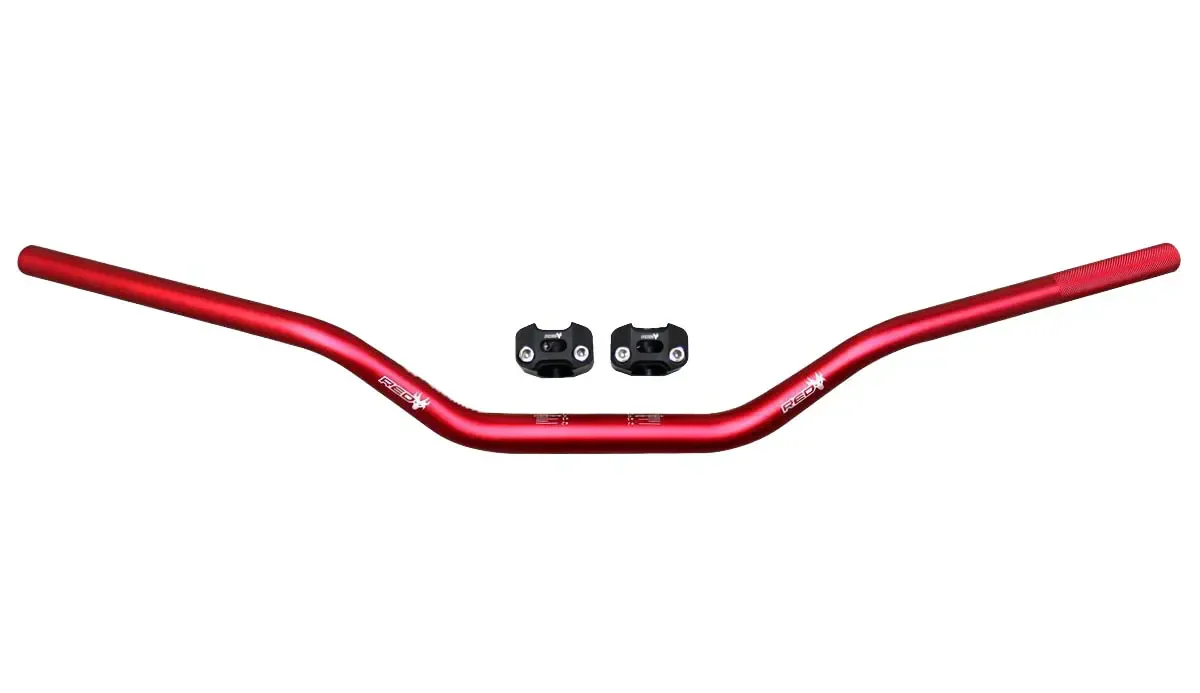 Guidão Moto Red Dragon 28mm Com Adaptador - Vermelho