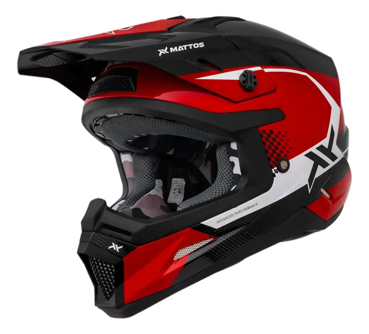 Capacete Mattos Racing Echoes Motocross Trilha Enduro