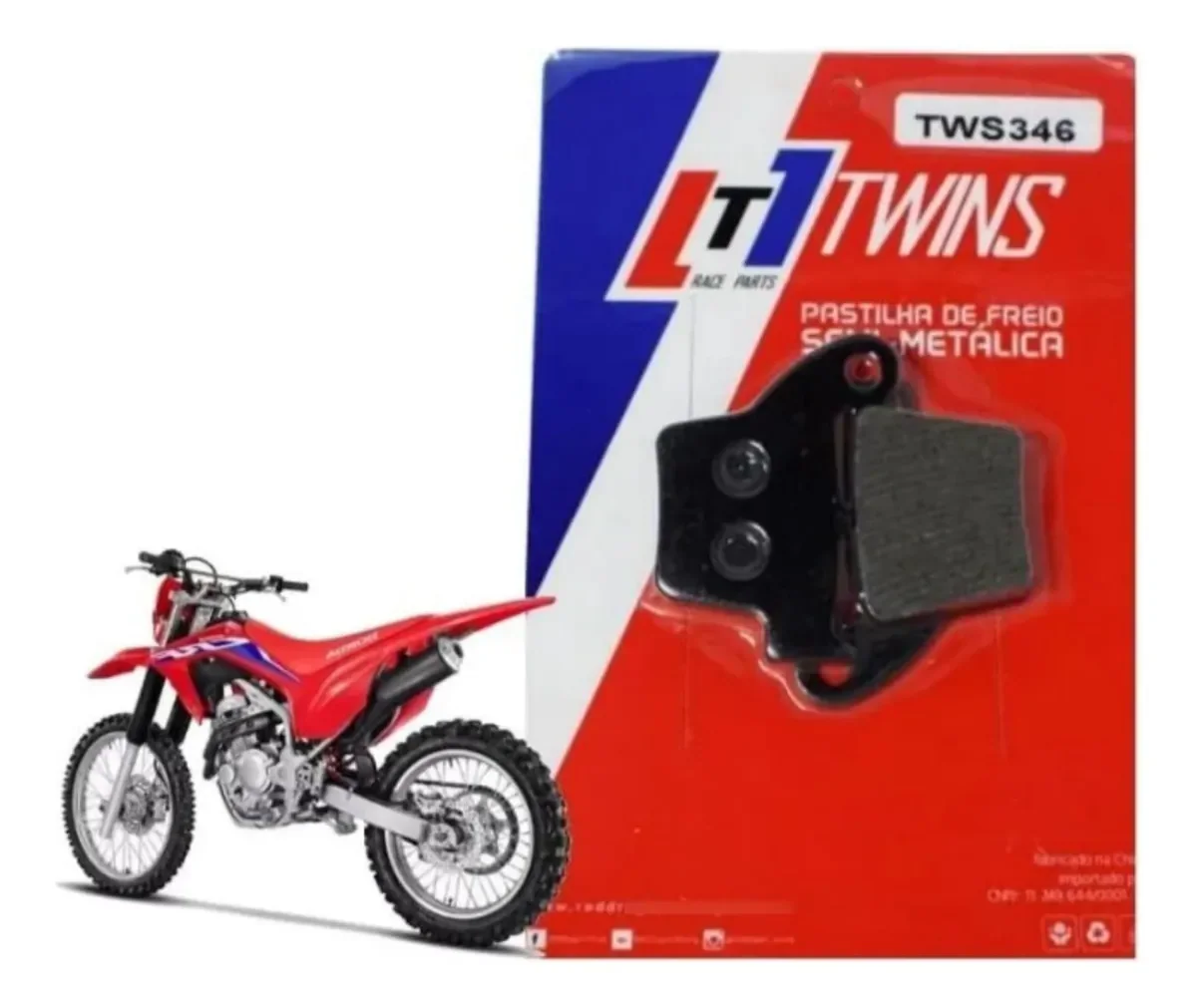 Pastilha Freio Traseira Twins Crf 250r 450r 2013 2014 2015