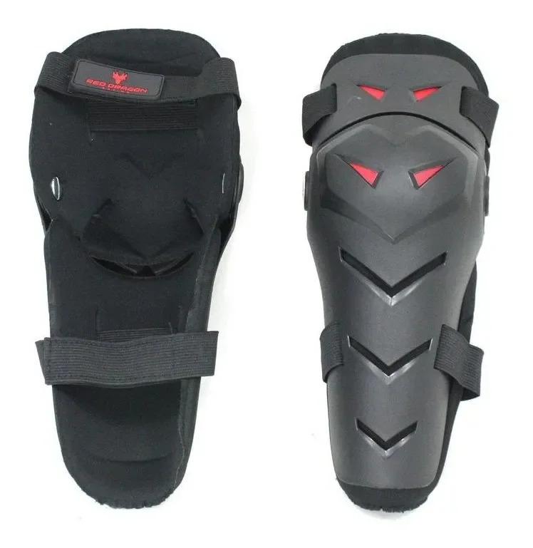 Kit joelheira e cotoveleira articulado attack preto redragon yd-7 ak